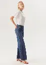 EXQUİSE YÜKSEL BEL FLARE DENİM PANTOLON
