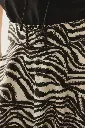 Exquise Tokalı Kemar Detaylı Zebra Desenli Etek
