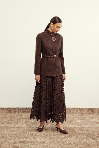 VENÖVE ELVİS ETEK KAHVERENGİ